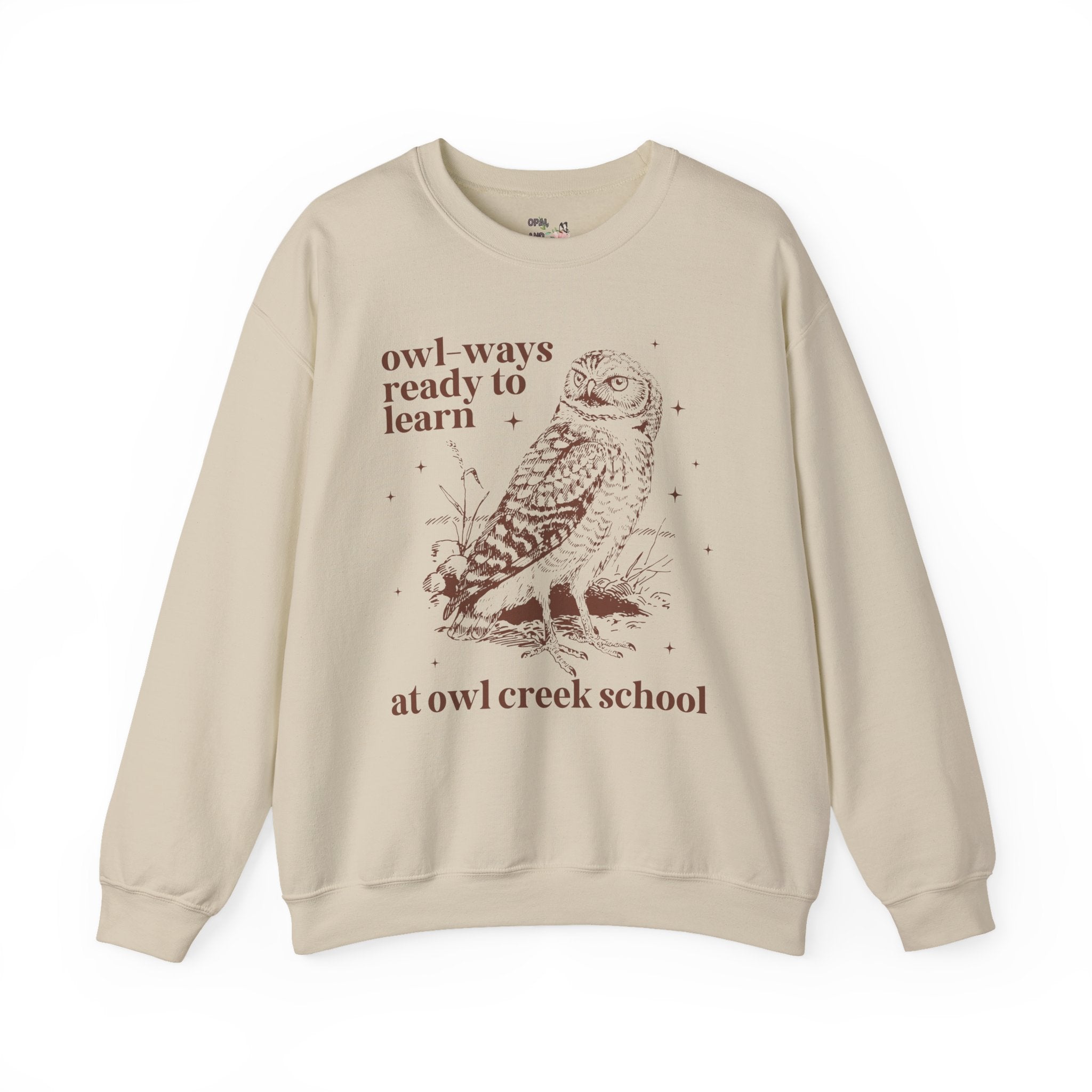 Owl Creek Sweatshirt: Owl - Ways Ready to Learn - Opal and June