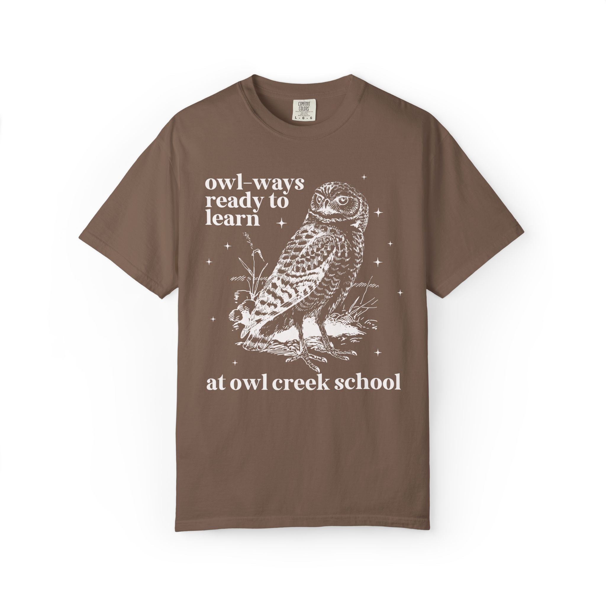 Owl Creek Tee Shirt: Owl - Ways Ready to Learn - Opal and June