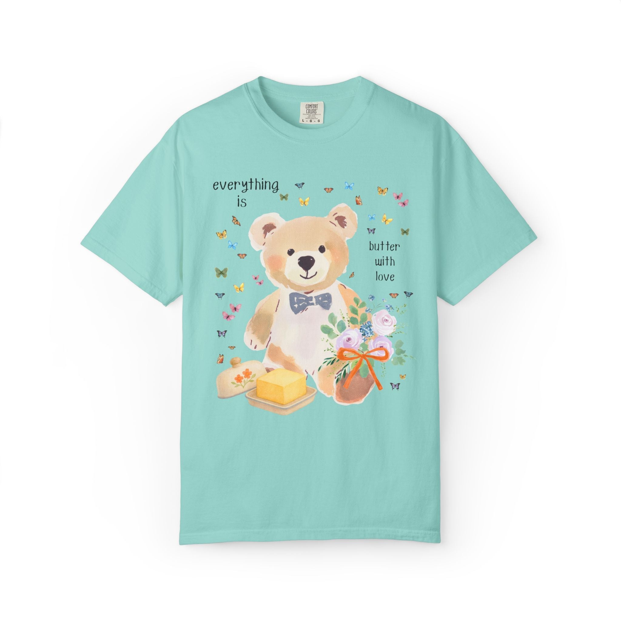 Pastel Bear Bachelorette Tee Shirt for Kitschy Bride, Dopamine Maximalist Animal Lover T-Shirt for Bridal Party, Newly Engaged Bride Tee - Opal and June