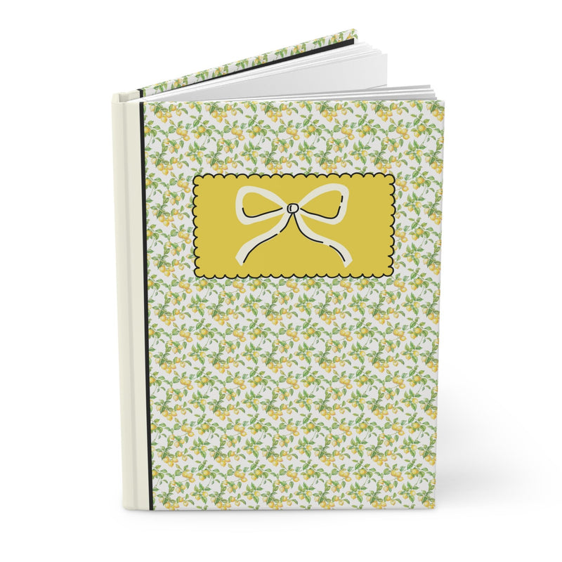 Pastel Lemon Notebook with Bow - Opal and June