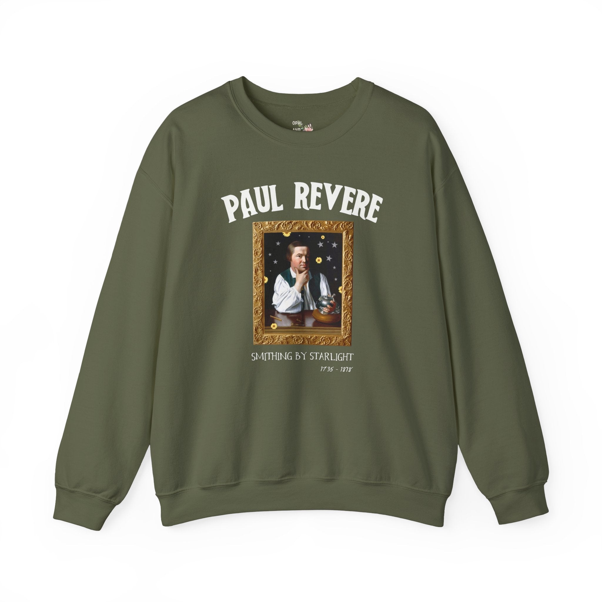 Paul Revere American History Sweatshirt for History Buff or Social Studies Teacher, Funny 18th Century Art History Shirt, Early US History - Opal and June