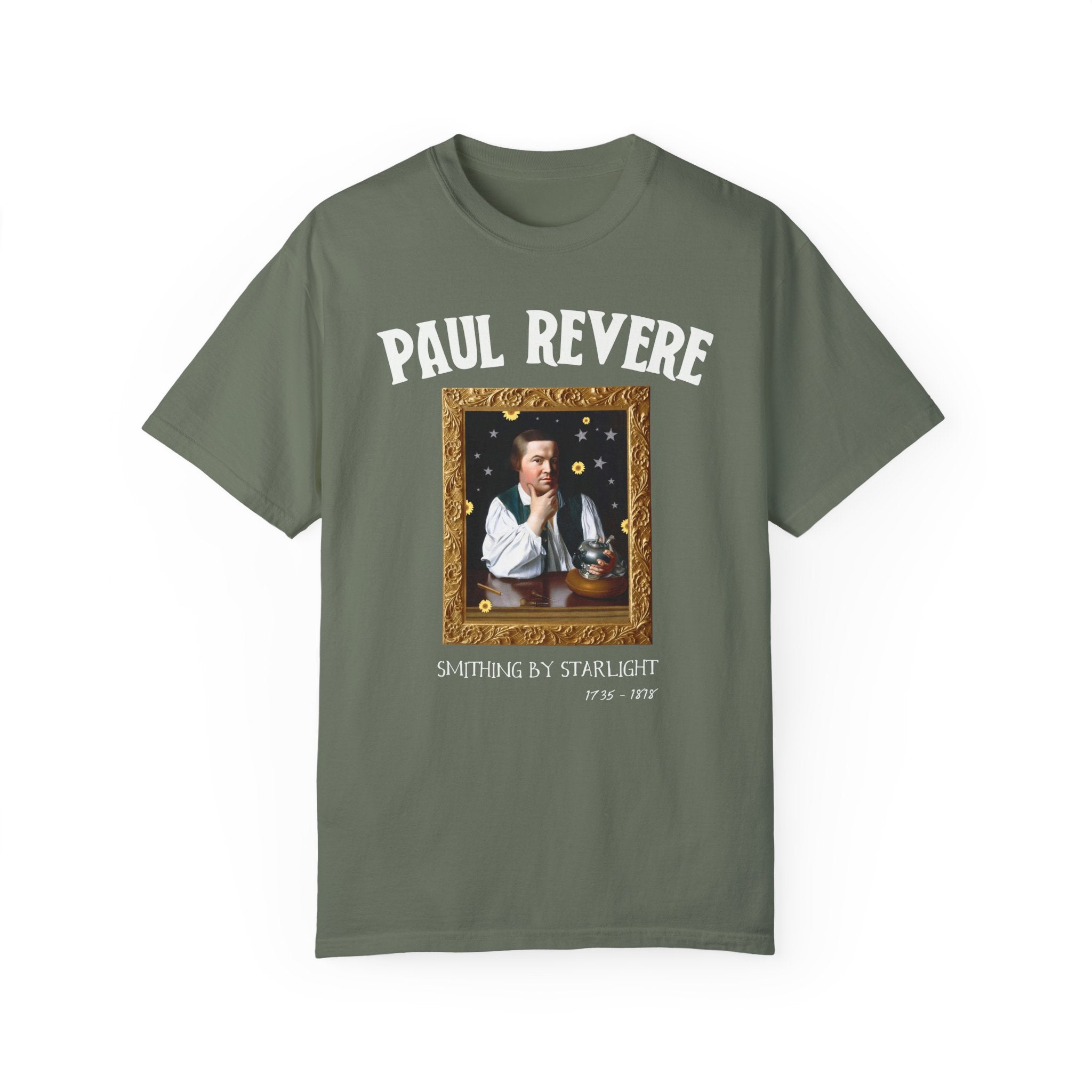 Paul Revere American History T-Shirt for History Buff or Social Studies Teacher, Funny 18th Century Art History Tee Shirt, Early US History - Opal and June