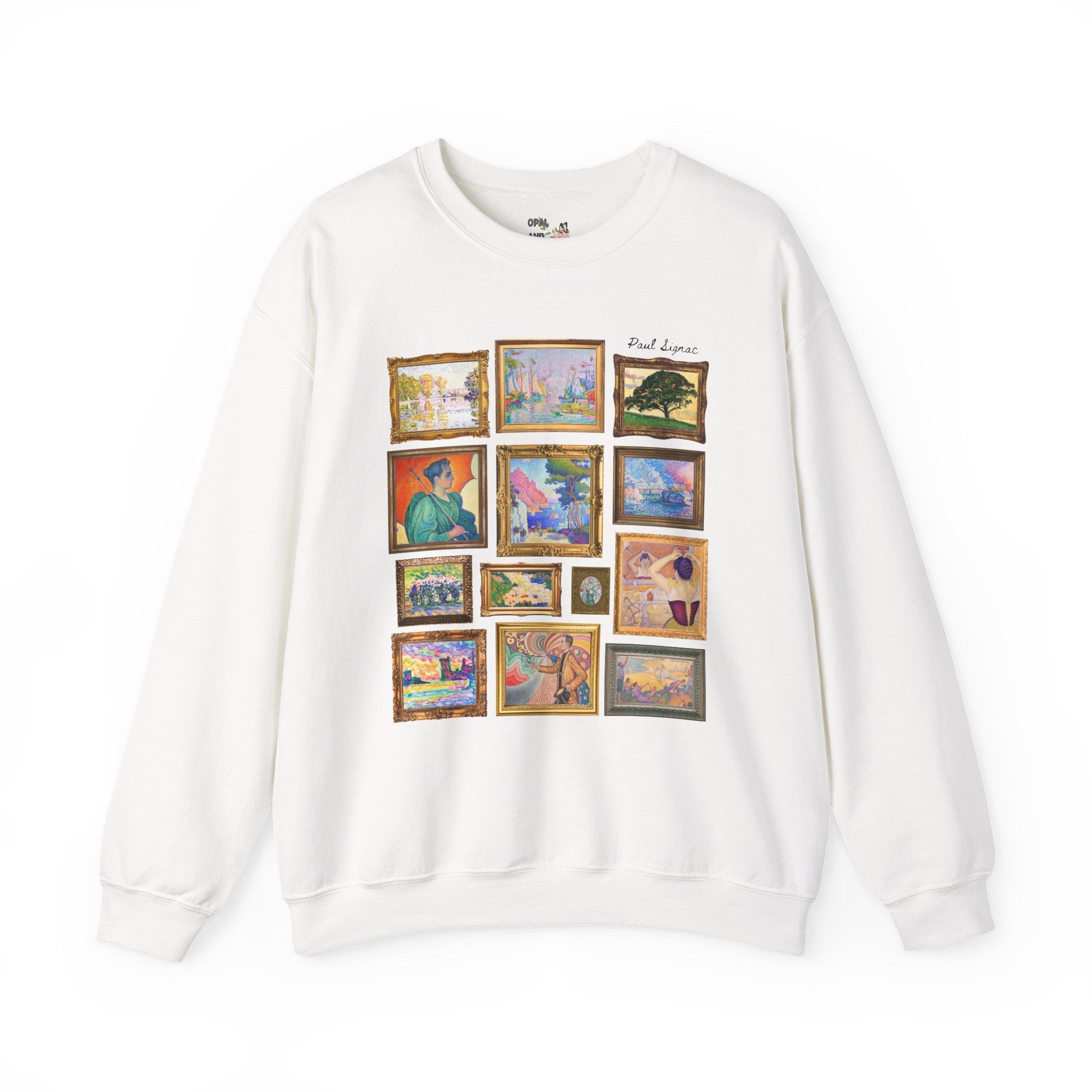 Paul Signac French Art History Sweatshirt for European Art History Buff, Post Impressionist Art Movement, Pointillism Early 1900s Art Crewneck - Opal and June
