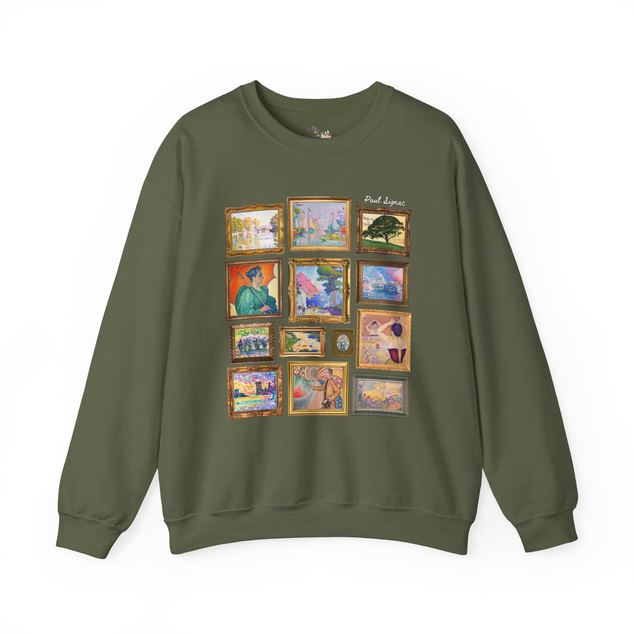 Paul Signac French Art History Sweatshirt for European Art History Buff, Post Impressionist Art Movement, Pointillism Early 1900s Art Crewneck - Opal and June