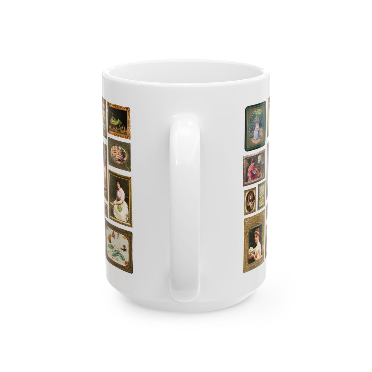 Pea Art History Coffee Mug: Famous Painting of Peas, Woman Shelling Peas, Still Life Painting of Peas and Flowers, Camille Pissarro Art - Opal and June