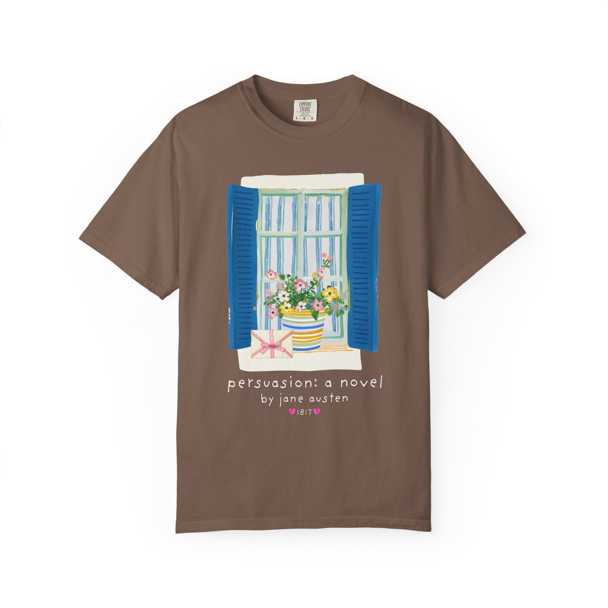 Persuasion: A Novel by Jane Austen Book Lover T-Shirt, Cute Bookish Tee Shirt for Classic Literature Reader or Bookworm - Opal and June