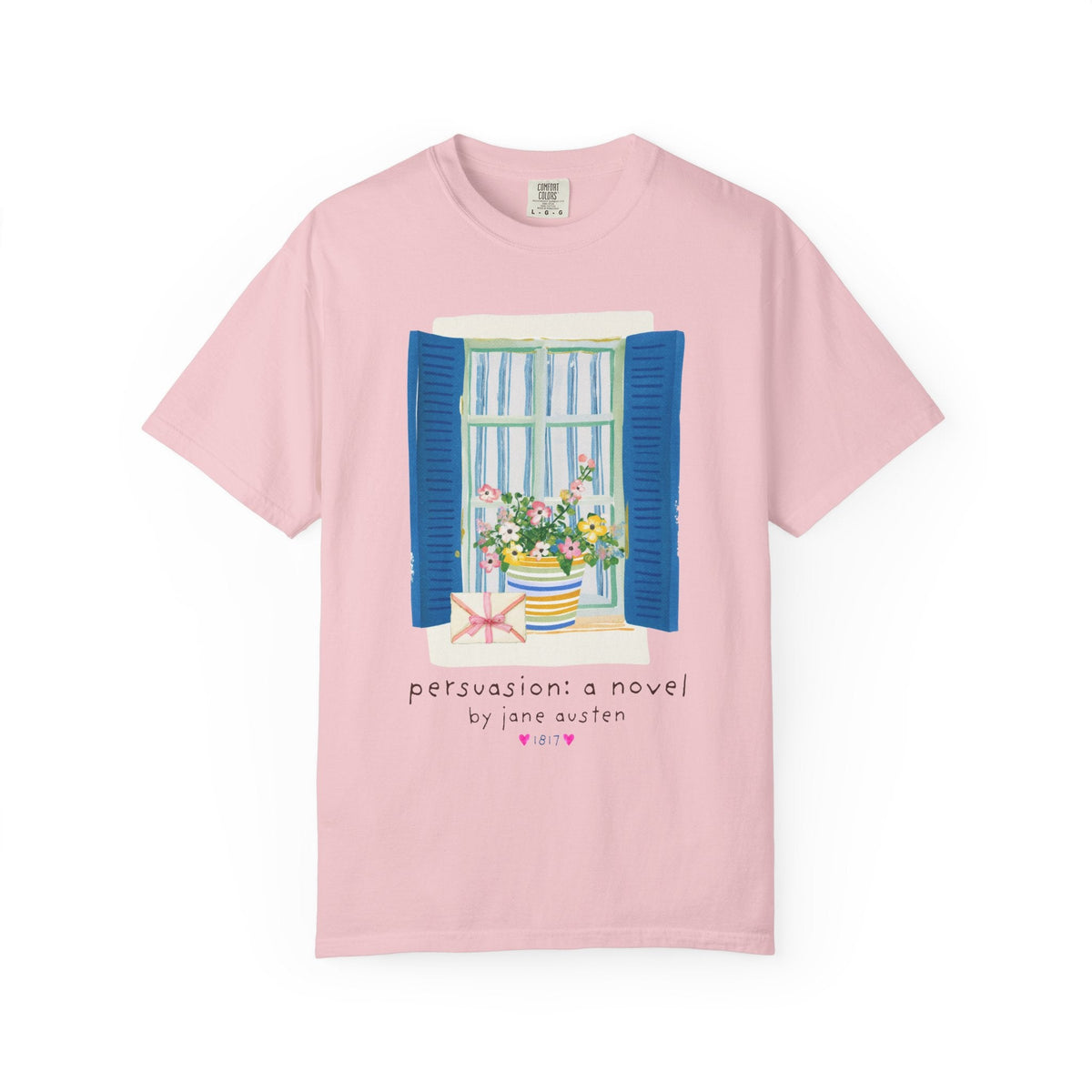 Persuasion: A Novel by Jane Austen Book Lover T-Shirt, Cute Bookish Tee Shirt for Classic Literature Reader or Bookworm - Opal and June