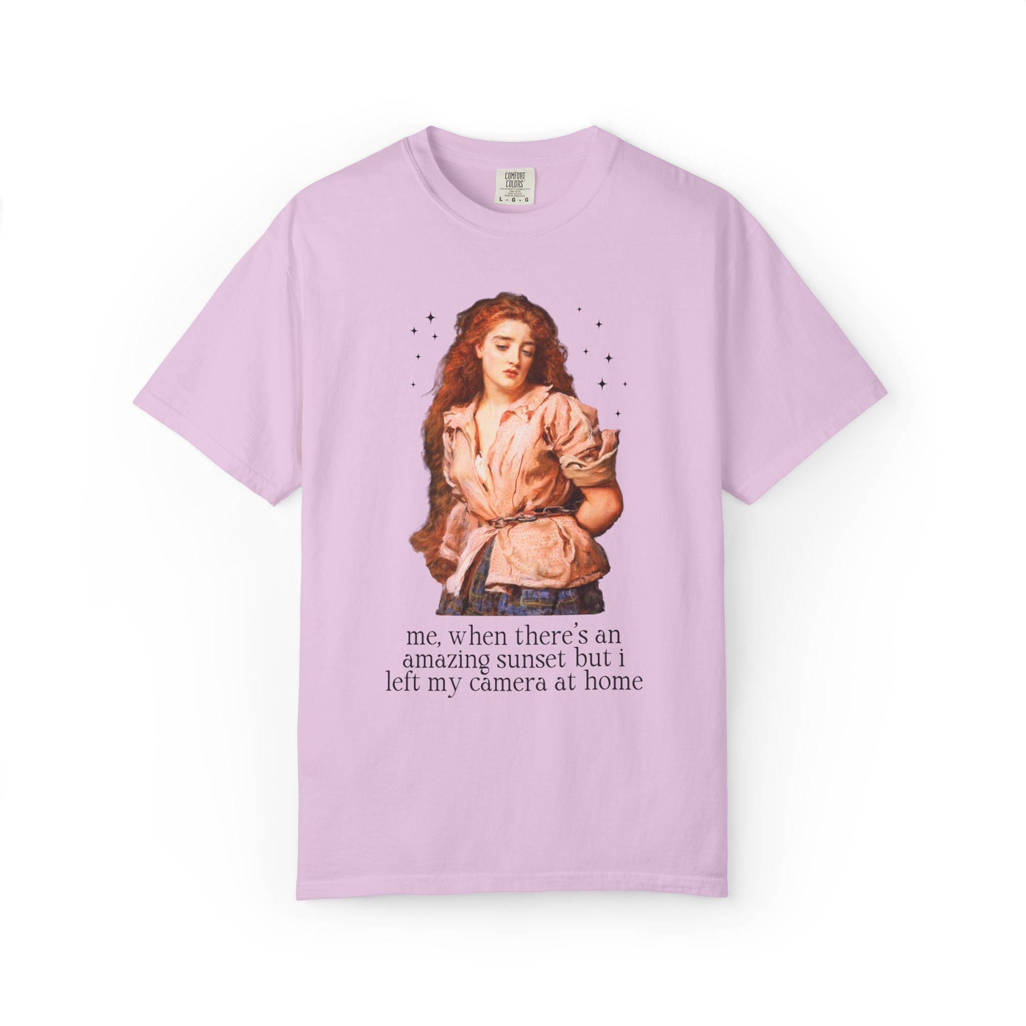 Photographer Art History Tee Shirt, Famous Painting: Me, When There's an Amazing Sunset but I Left My Camera at Home, Photography Major Gift - Opal and June