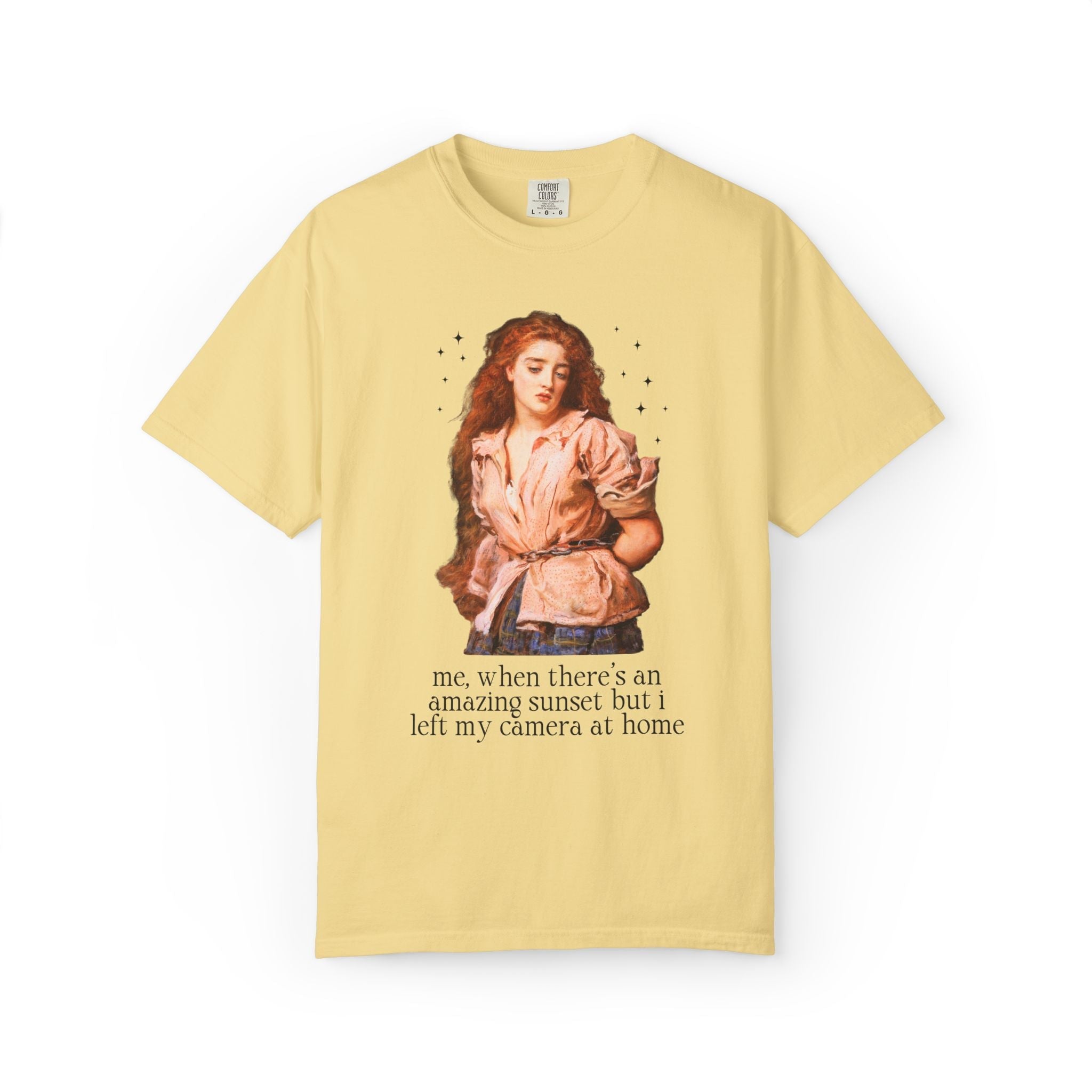 Photographer Art History Tee Shirt, Famous Painting: Me, When There's an Amazing Sunset but I Left My Camera at Home, Photography Major Gift - Opal and June