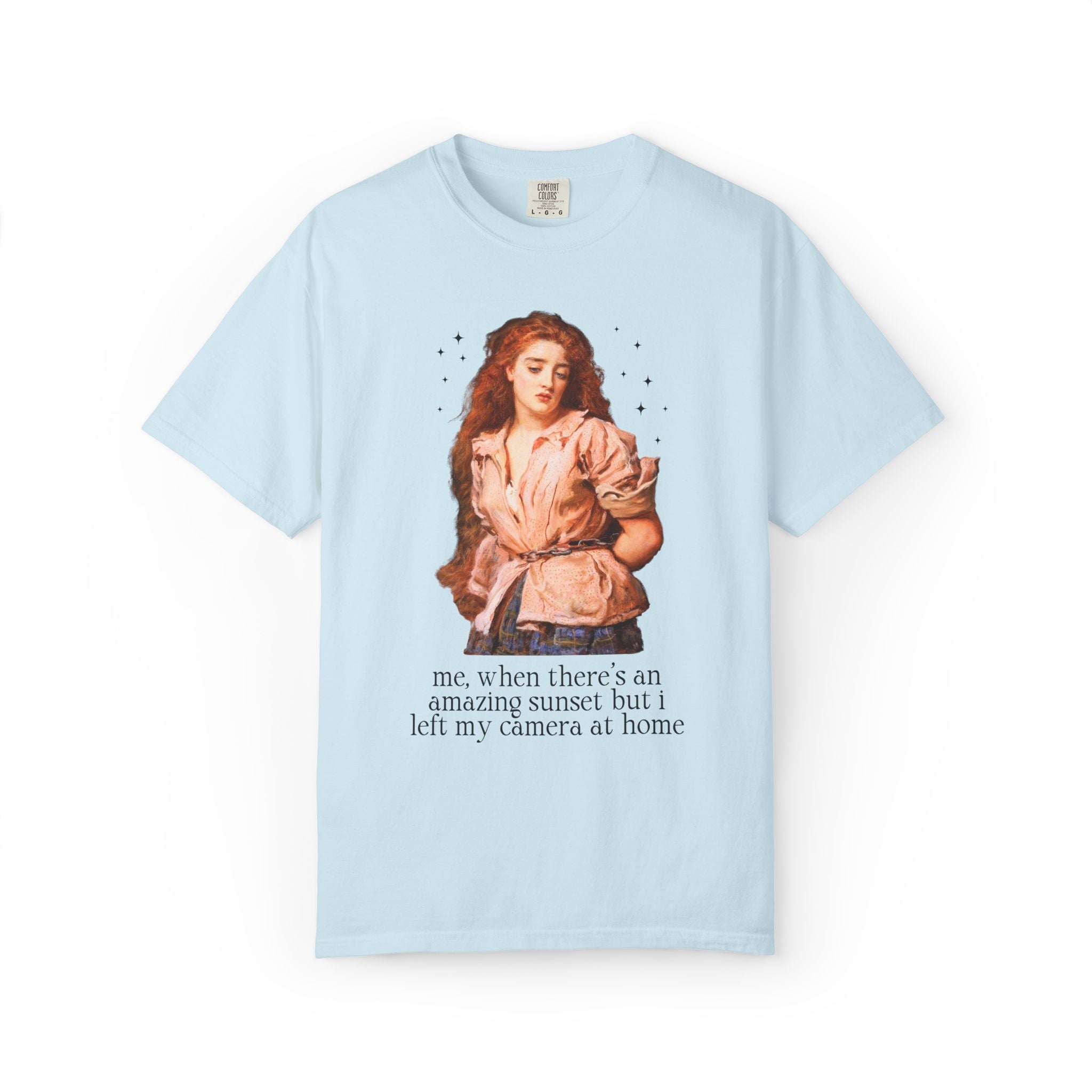 Photographer Art History Tee Shirt, Famous Painting: Me, When There's an Amazing Sunset but I Left My Camera at Home, Photography Major Gift - Opal and June