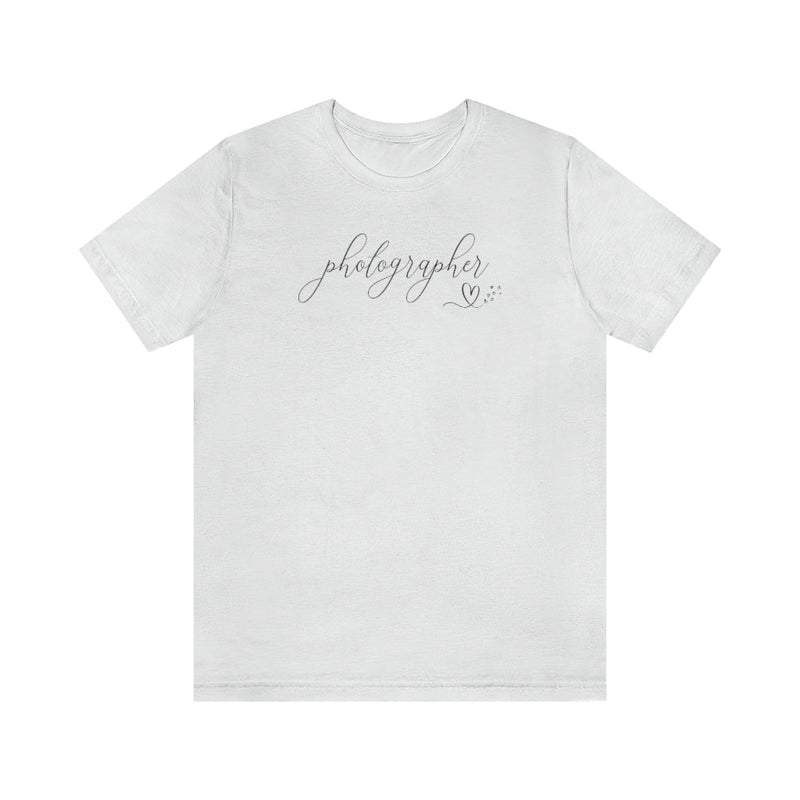 Photographer Tee with Heart: Minimalist Gift for Photographer - Opal and June