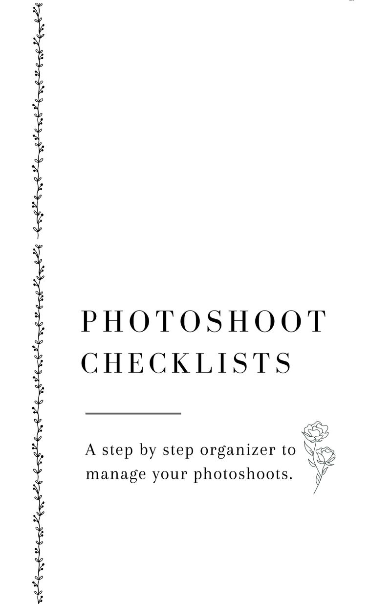 Photoshoot Checklists: Hardback - Opal and June