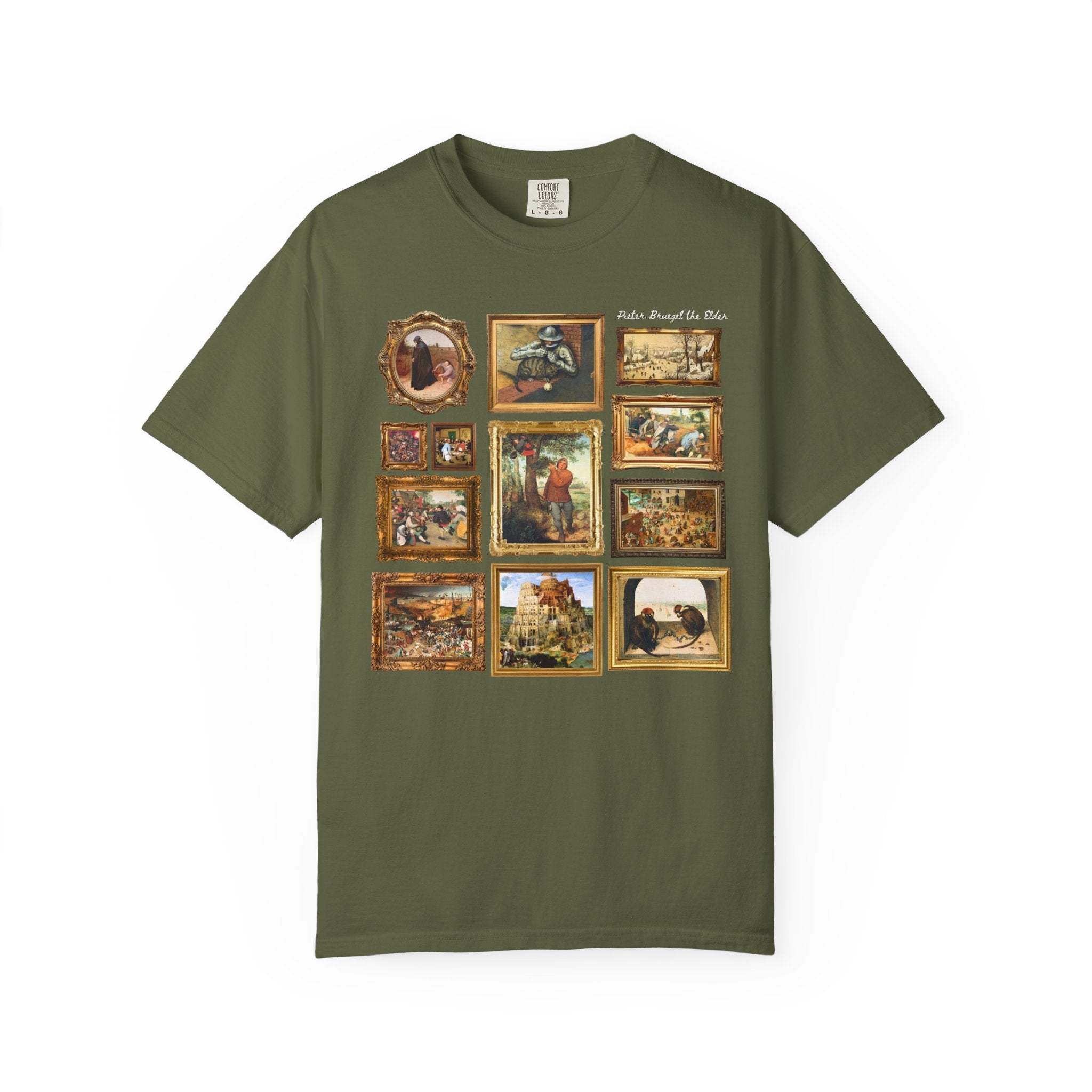 Pieter Bruegel the Elder Art History T-Shirt, Dutch and Flemish Renaissance Famous Paintings, The Tower of Babel Painting, Art History Buff - Opal and June