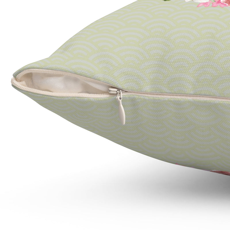 Pillow with Pansies in a Cup - Opal and June