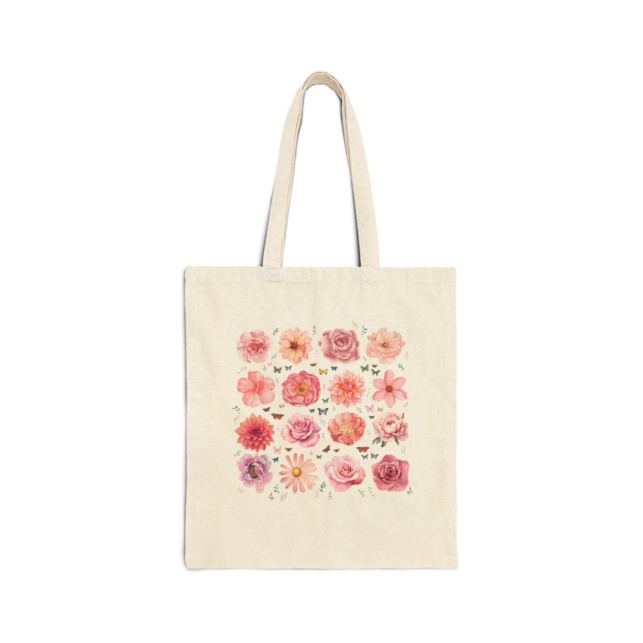 Pink Floral Cottagecore Tote Bag - Opal and June