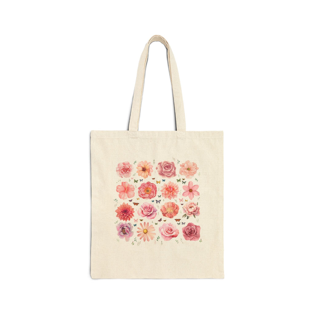 Pink Floral Cottagecore Tote Bag - Opal and June