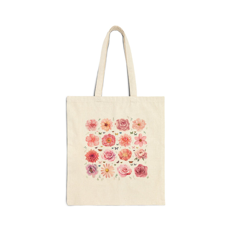 Pink Floral Cottagecore Tote Bag - Opal and June