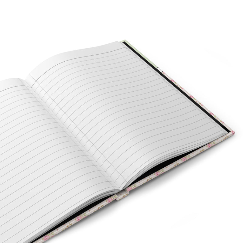 Pink Floral Notebook with Initial and Bows: Z - Opal and June
