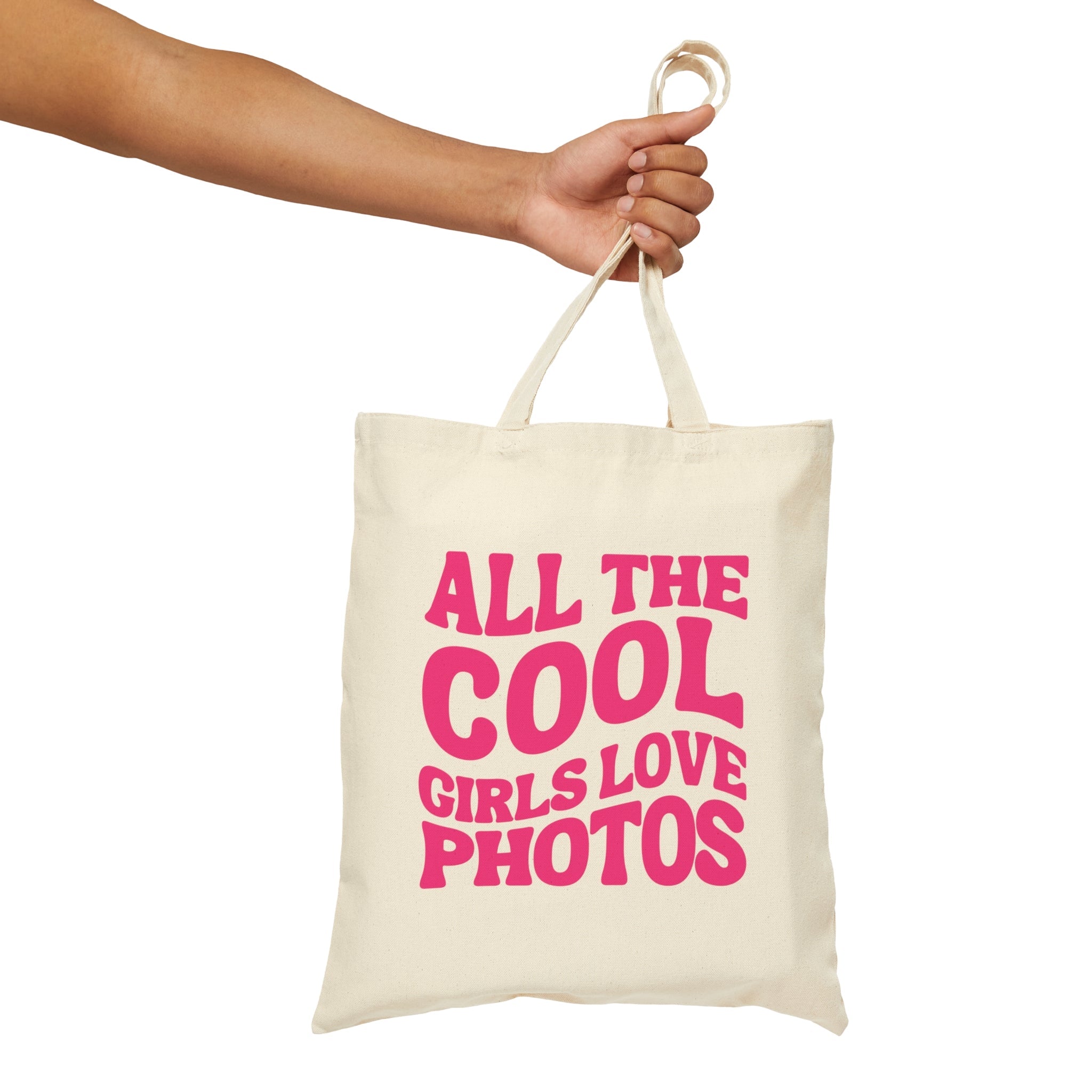 Pink Photographer Tote Bag: All The Cool Girls Love Photos | Wedding Photographer Gift - Opal and June