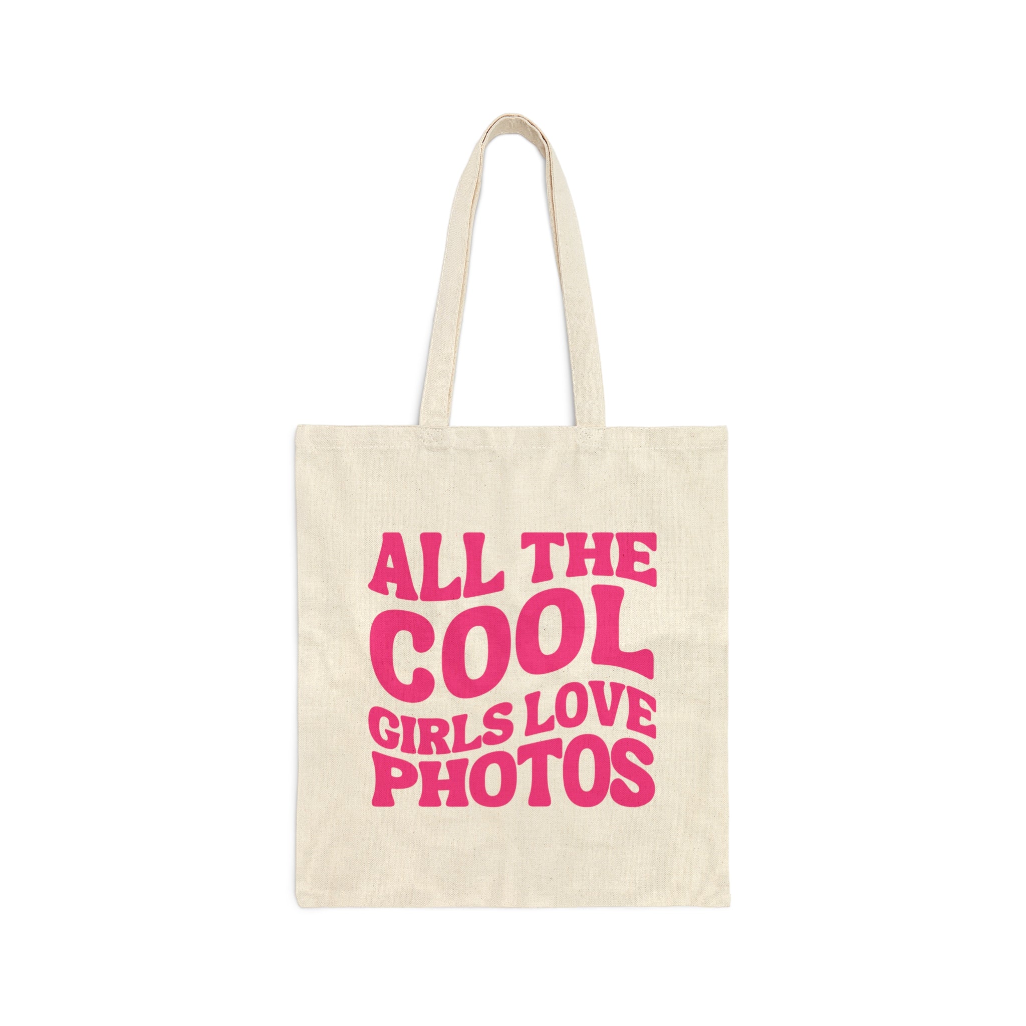 Pink Photographer Tote Bag: All The Cool Girls Love Photos | Wedding Photographer Gift - Opal and June