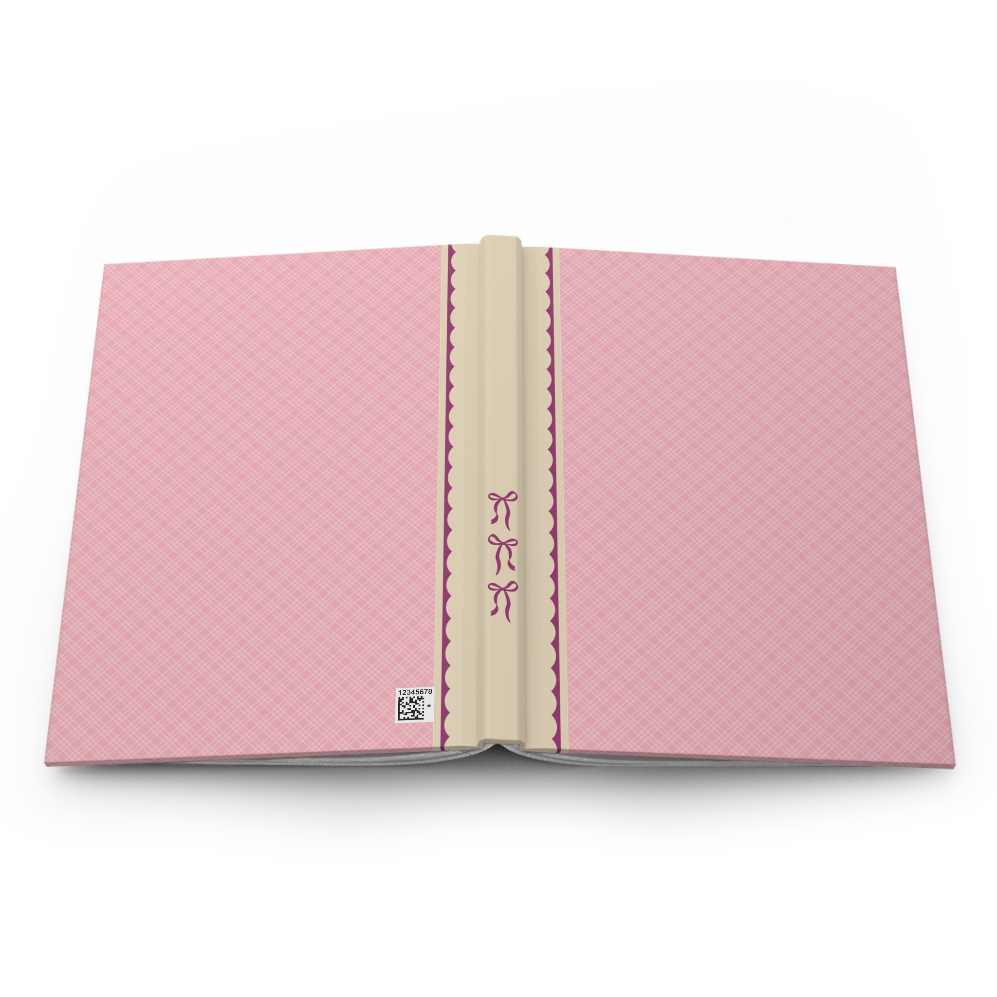 Plaid Notebook with Bows: Pink - Opal and June