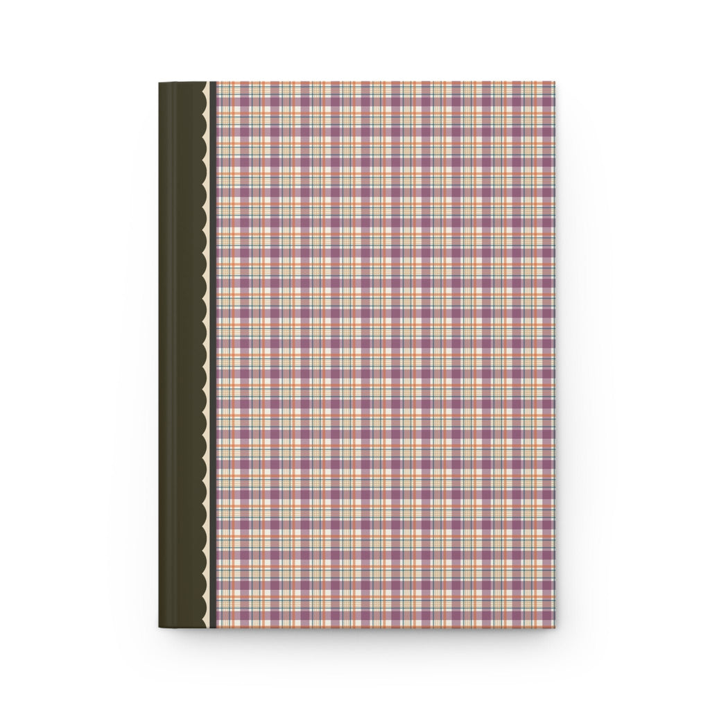 Plaid Notebook with Hearts: Purple - Opal and June