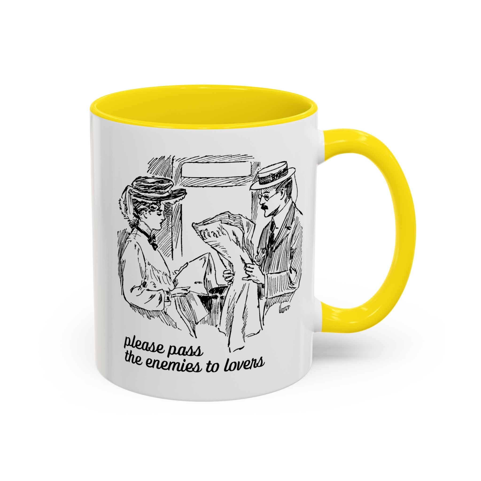 Please Pass the Enemies to Lovers Coffee Mug: Romance Reader Gift Historical Fiction Bookworm | Silly Romance Tropes Mug, Bookish Gift Idea - Opal and June