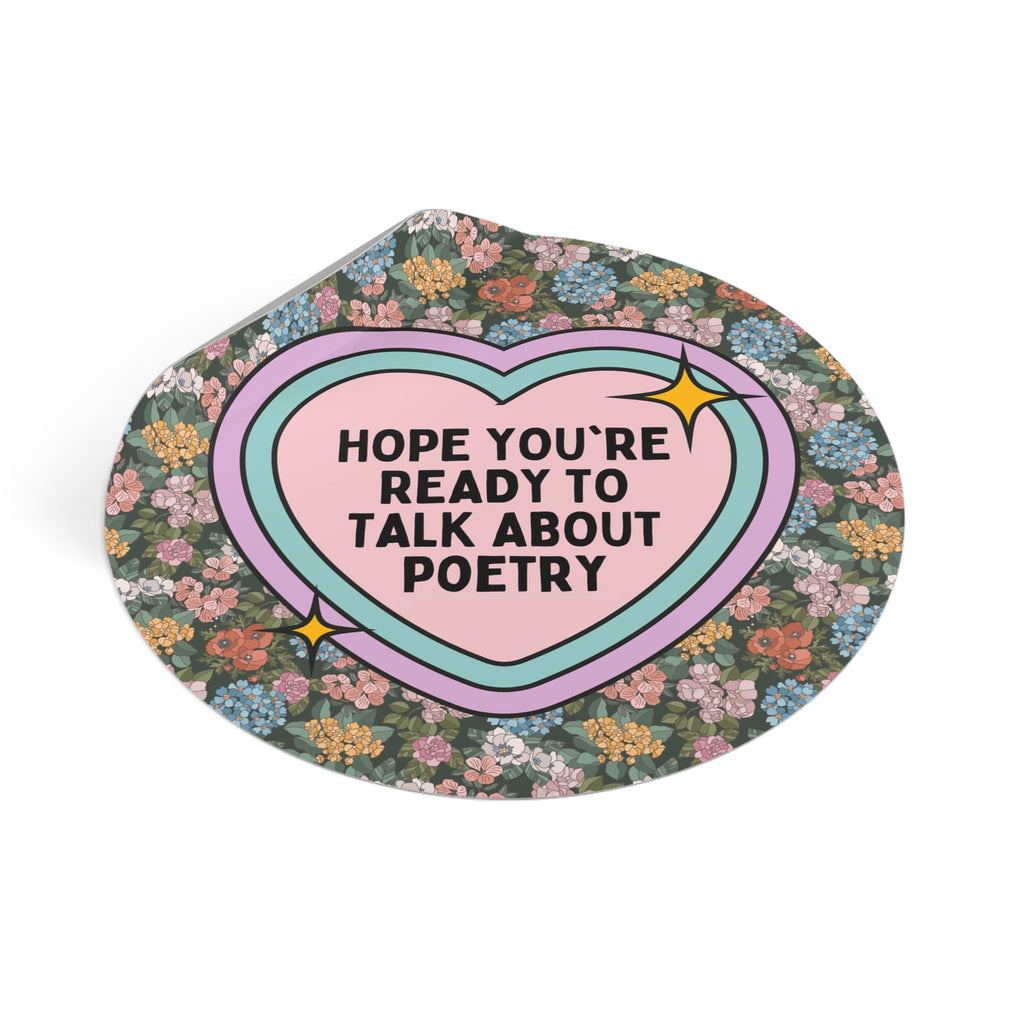 Poetry Professor Sticker for Literature Major or Friend Who Loves Poetry, Cute Bookish Gift for Poet, Colorful Writing Gift, Poetry Teacher - Opal and June