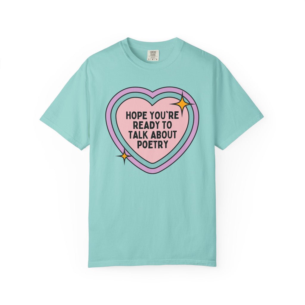 Poetry Professor Tee Shirt for Literature Major or Friend Who Loves Poetry, Cute Bookish Tee for Poet, Colorful Writing Gift, Poetry Teacher - Opal and June