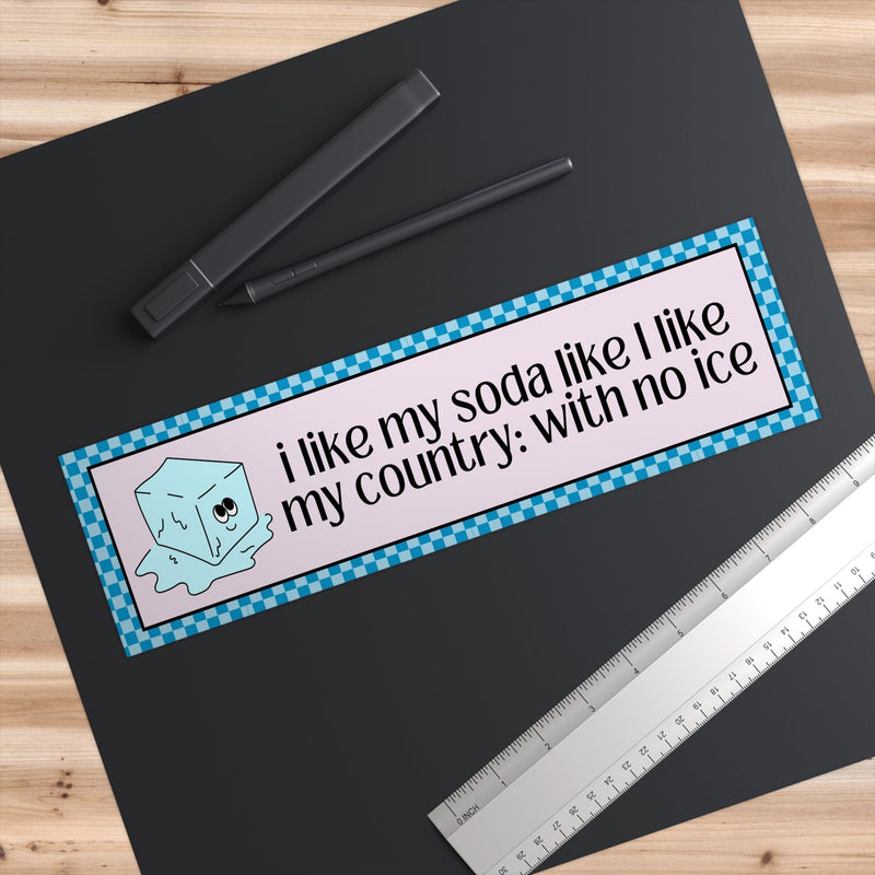 Political Resistance Sticker, Leftist Who Loves Soda Without Ice, No One is Illegal Protest Sticker, Funny Sarcastic Democratic Socialist - Opal and June