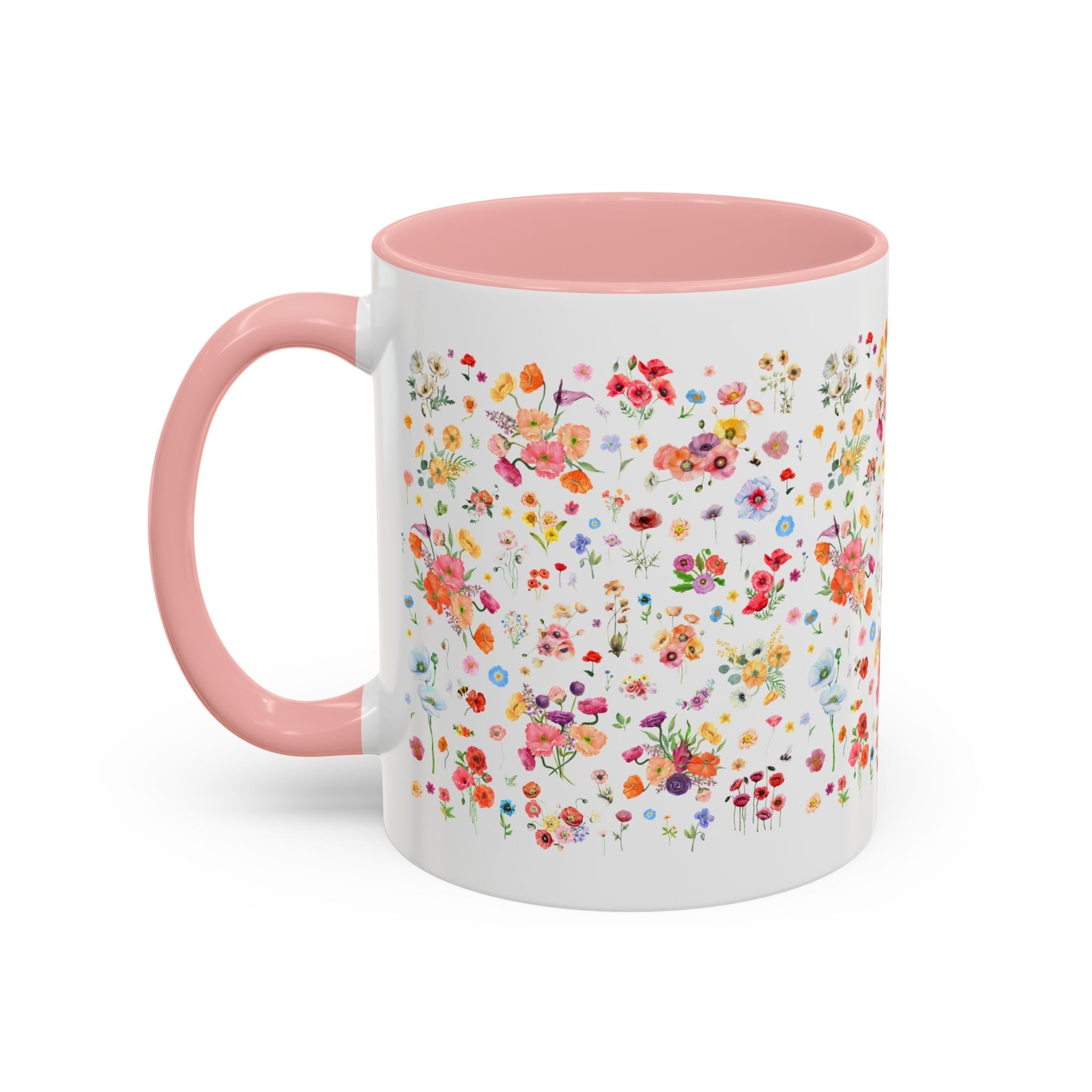 Poppy Flower 11 Oz Mug for Mom Who Gardens or Wedding Florist Who Loves Poppies, Cute Boho Gardening Mug, Cut Flower Farmer or Gardener Gift - Opal and June