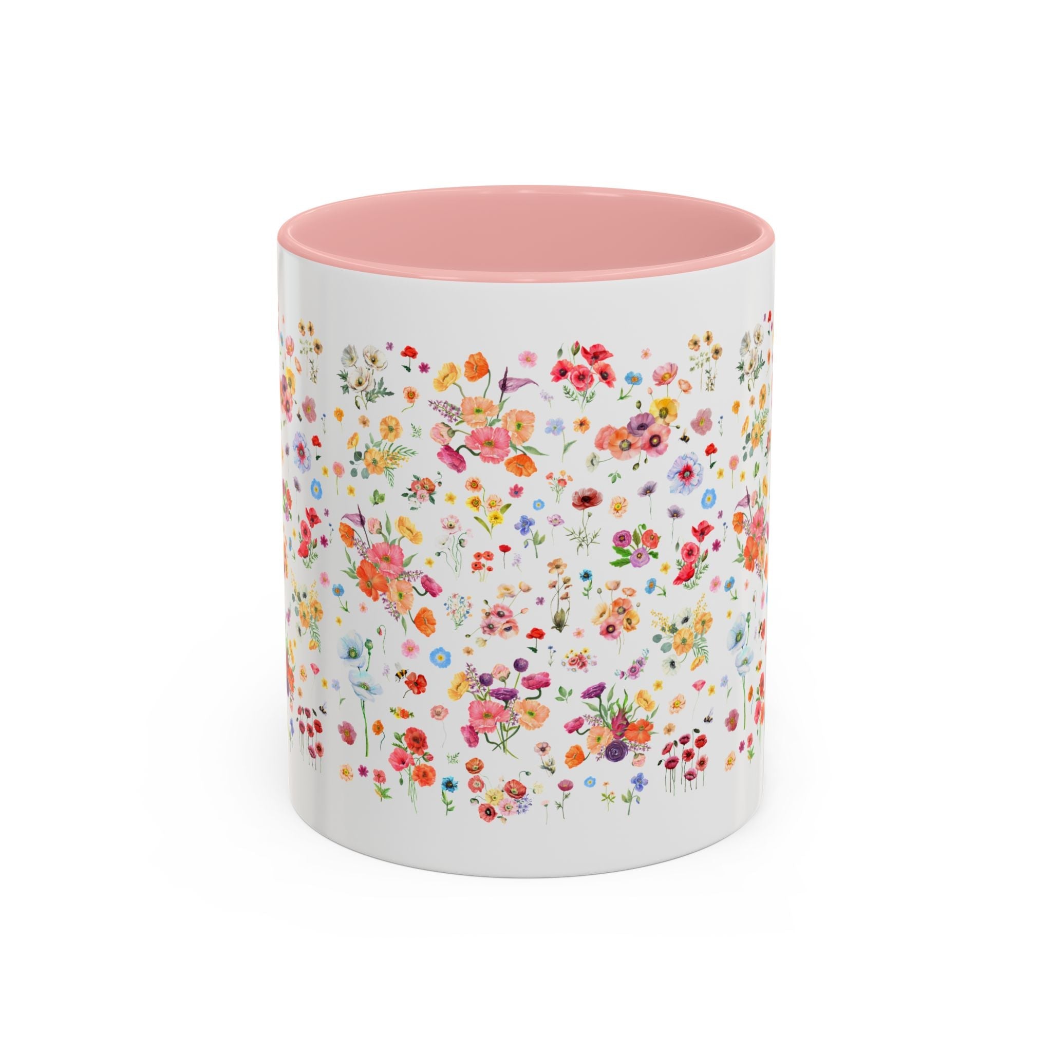 Poppy Flower 11 Oz Mug for Mom Who Gardens or Wedding Florist Who Loves Poppies, Cute Boho Gardening Mug, Cut Flower Farmer or Gardener Gift - Opal and June