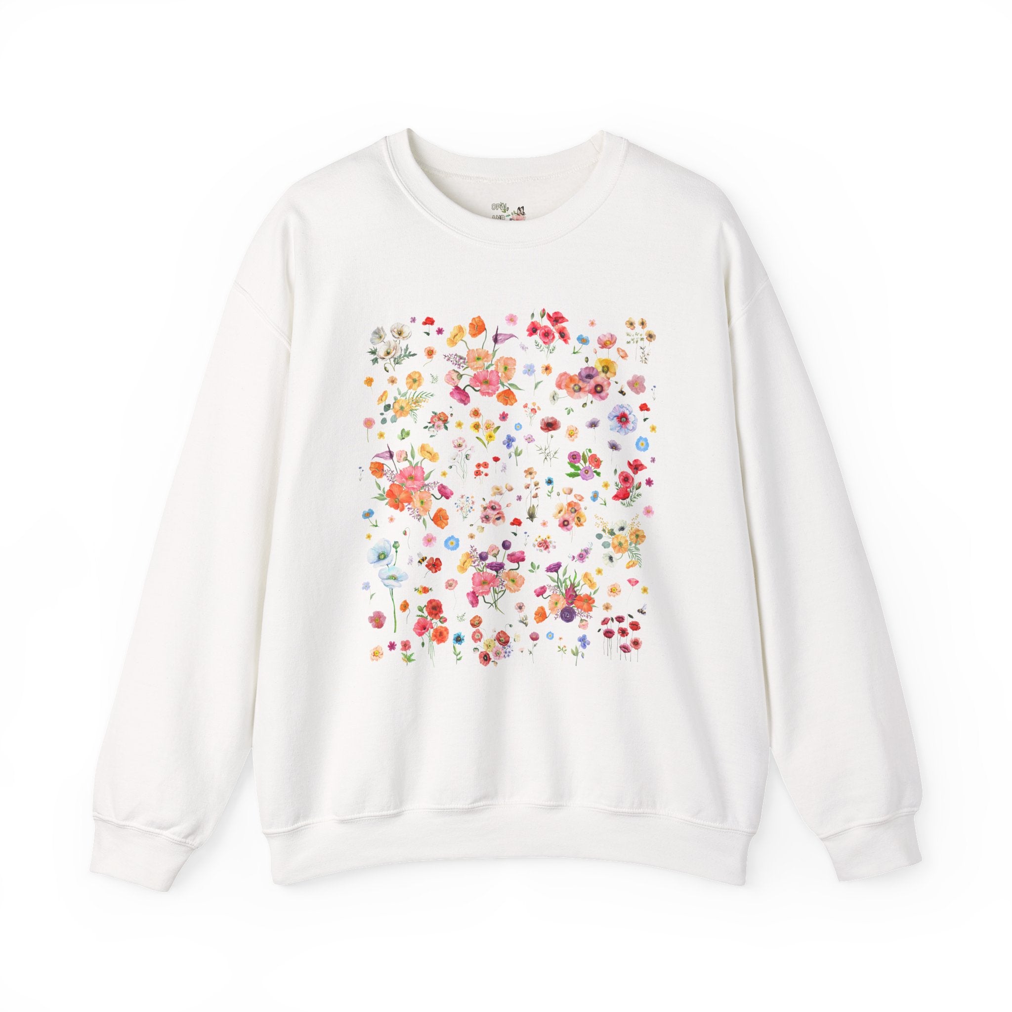 Poppy Flower Sweatshirt for Mom Who Gardens or Wedding Florist Who Loves Poppies, Cute Boho Gardening Shirt, Cut Flower Farmer or Gardener - Opal and June
