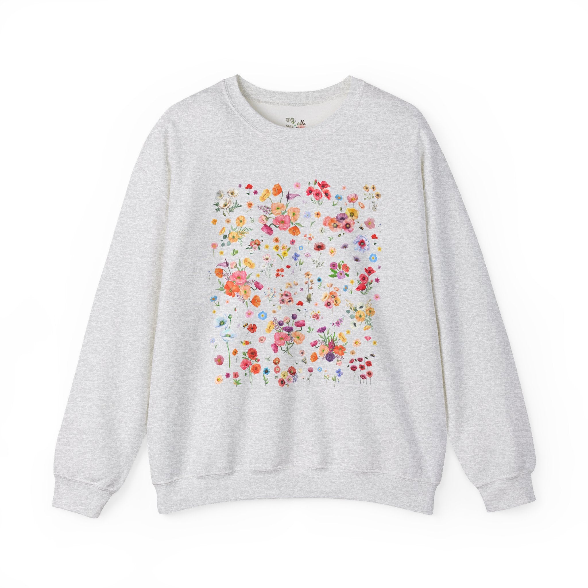 Poppy Flower Sweatshirt for Mom Who Gardens or Wedding Florist Who Loves Poppies, Cute Boho Gardening Shirt, Cut Flower Farmer or Gardener - Opal and June