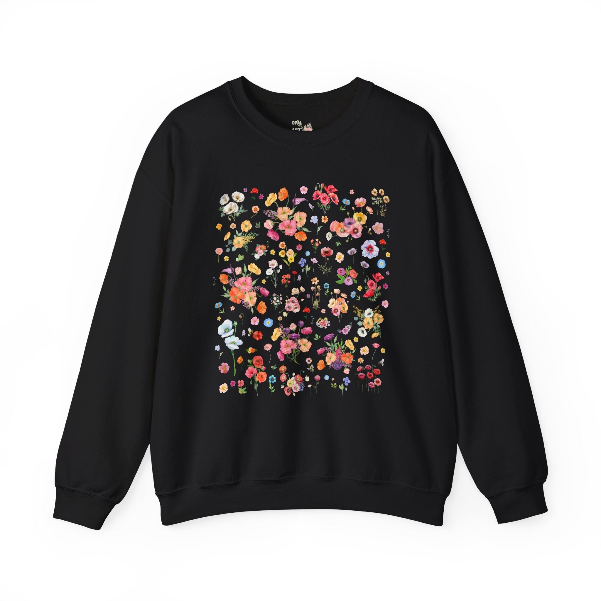 Poppy Flower Sweatshirt for Mom Who Gardens or Wedding Florist Who Loves Poppies, Cute Boho Gardening Shirt, Cut Flower Farmer or Gardener - Opal and June