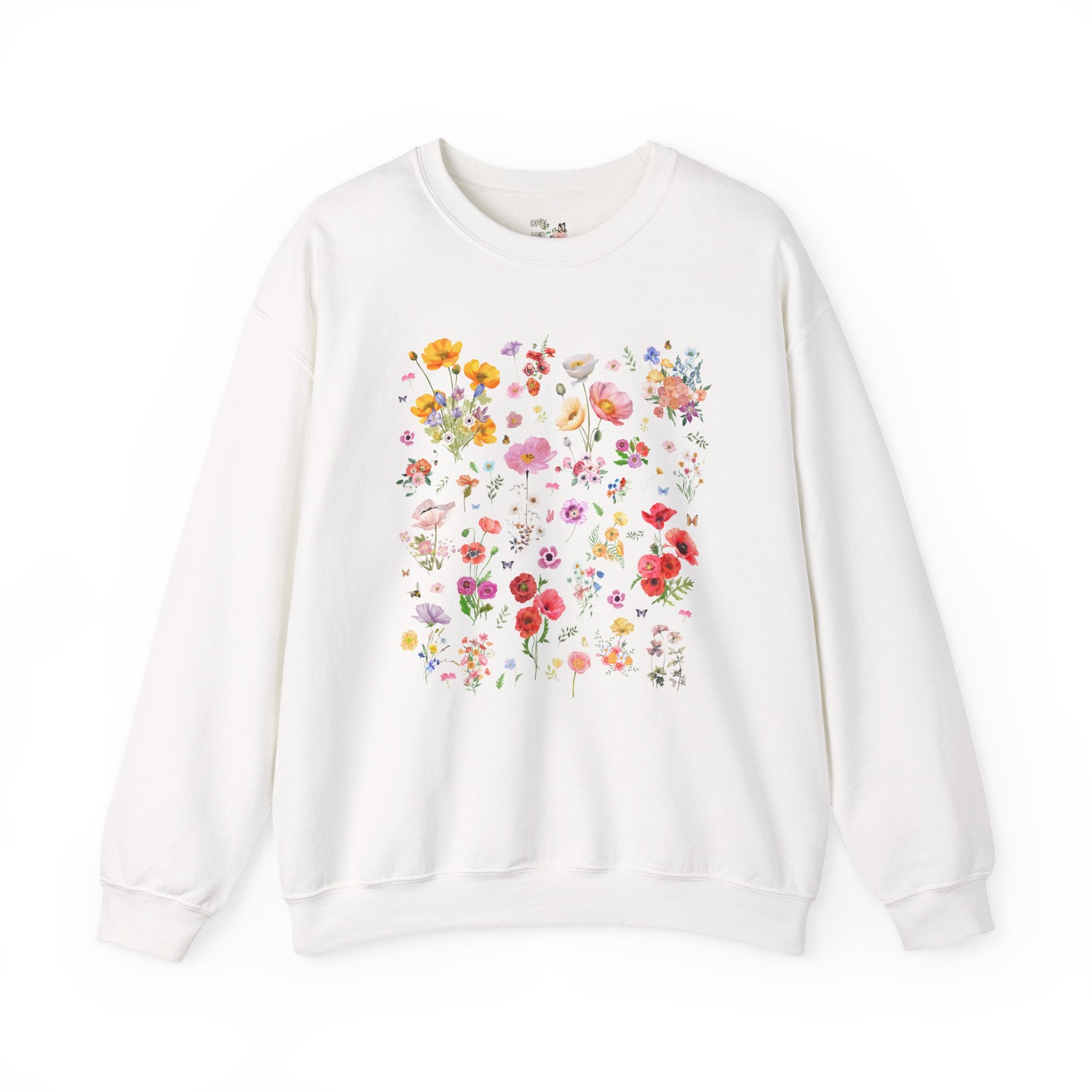 Poppy Flower Sweatshirt for Mom Who Loves Flowers, August Birth Month Gift for Mother's Day, Cute Birthday Present for Daughter who Gardens - Opal and June