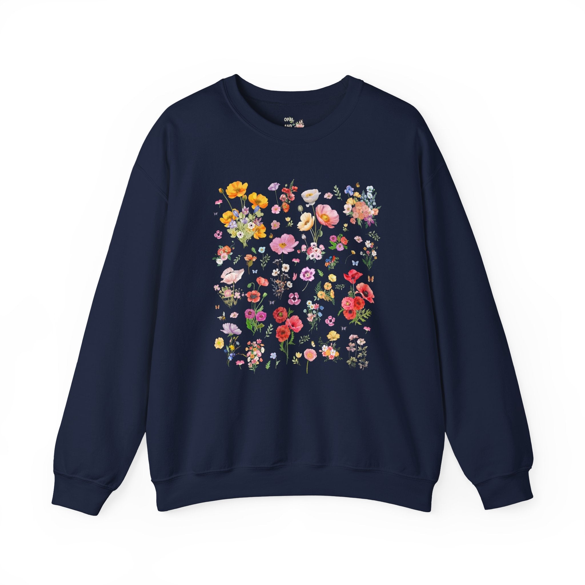 Poppy Flower Sweatshirt for Mom Who Loves Flowers, August Birth Month Gift for Mother's Day, Cute Birthday Present for Daughter who Gardens - Opal and June