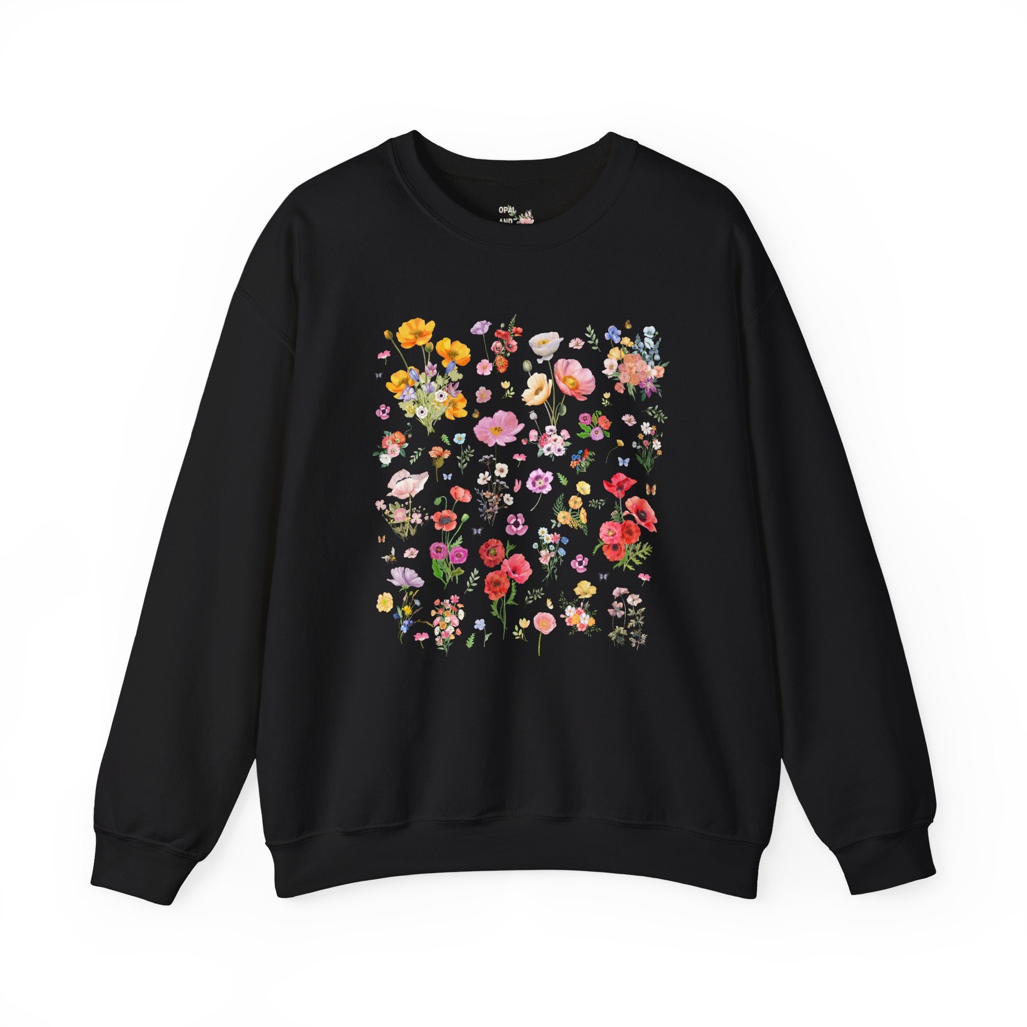 Poppy Flower Sweatshirt for Mom Who Loves Flowers, August Birth Month Gift for Mother's Day, Cute Birthday Present for Daughter who Gardens - Opal and June
