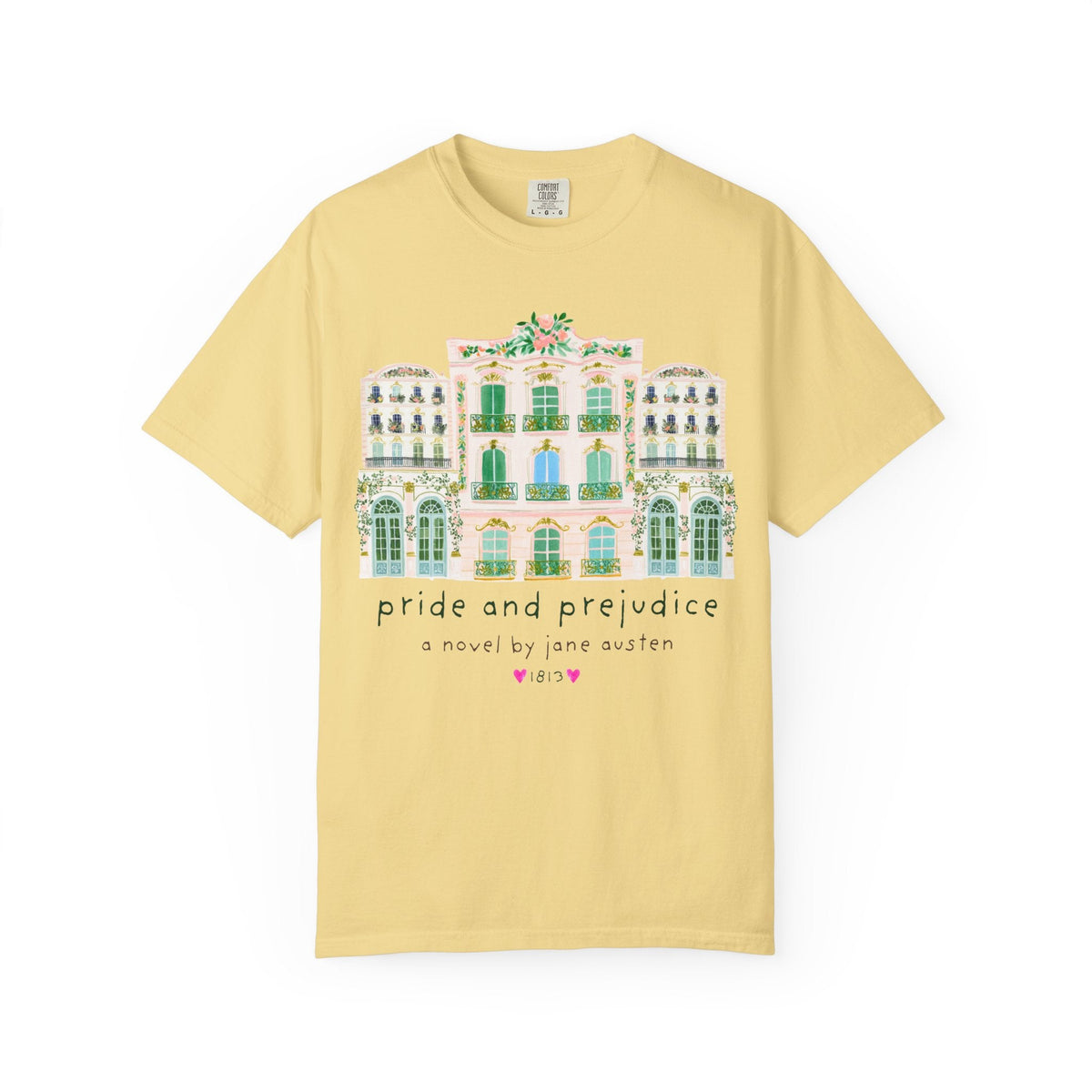 Pride and Prejudice: A Novel by Jane Austen, Cute Romance Reader Bookish T-Shirt for Classic Literature Reader, 19th Century Book Lover Gift - Opal and June