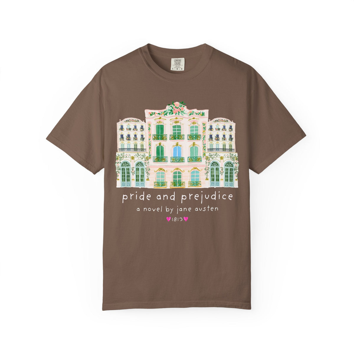 Pride and Prejudice: A Novel by Jane Austen, Cute Romance Reader Bookish T-Shirt for Classic Literature Reader, 19th Century Book Lover Gift - Opal and June