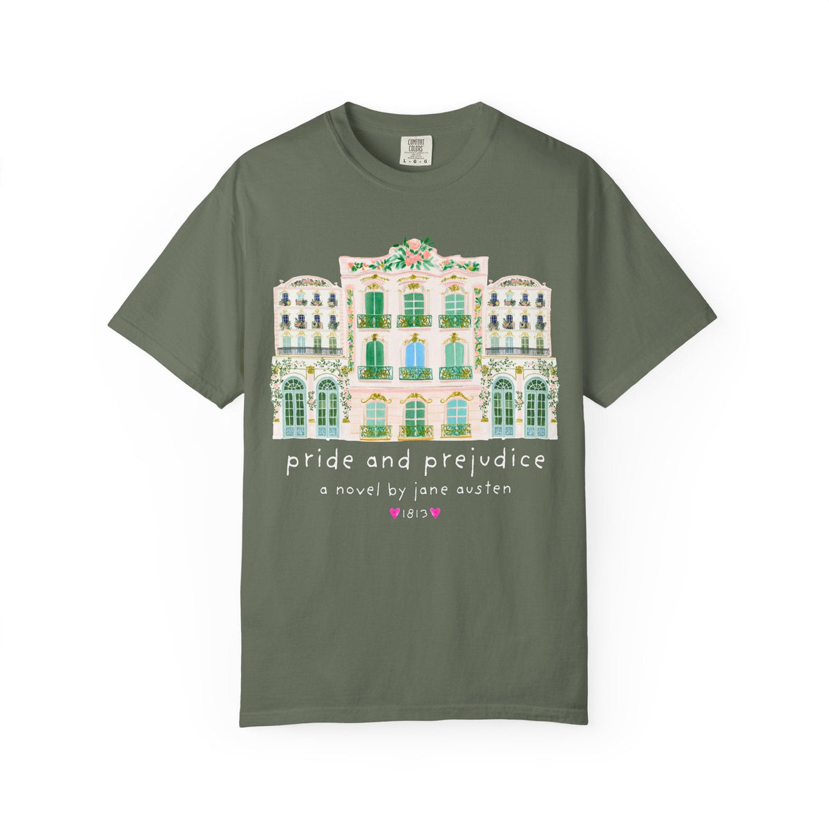 Pride and Prejudice: A Novel by Jane Austen, Cute Romance Reader Bookish T-Shirt for Classic Literature Reader, 19th Century Book Lover Gift - Opal and June