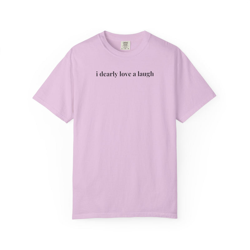 Pride and Prejudice Jane Austen Tee Shirt with Elizabeth Bennet Quote: I Dearly Love a Laugh, Cute Bookish Shirt, Historical Romance Reader - Opal and June