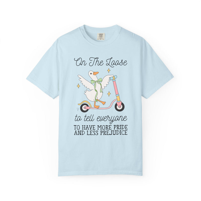 Pride and Prejudice LGBTQ Tee Shirt for Animal Lover, Silly Goose 90s Aesthetic T-Shirt for Pride Month, Gay Rights Tee, Jane Austen Shirt - Opal and June
