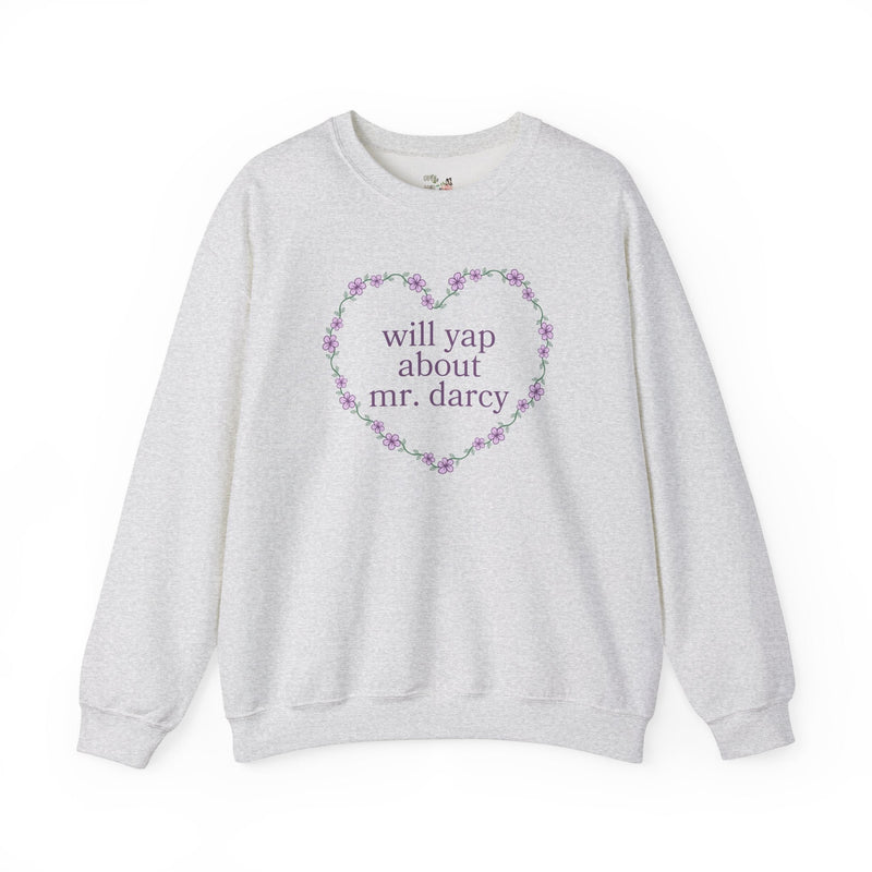 Pride and Prejudice Sweatshirt for Bookworm Who Loves Mr. Darcy, Funny Saying Classic Literature Shirt with Flowers, Book Lover Gift Idea - Opal and June