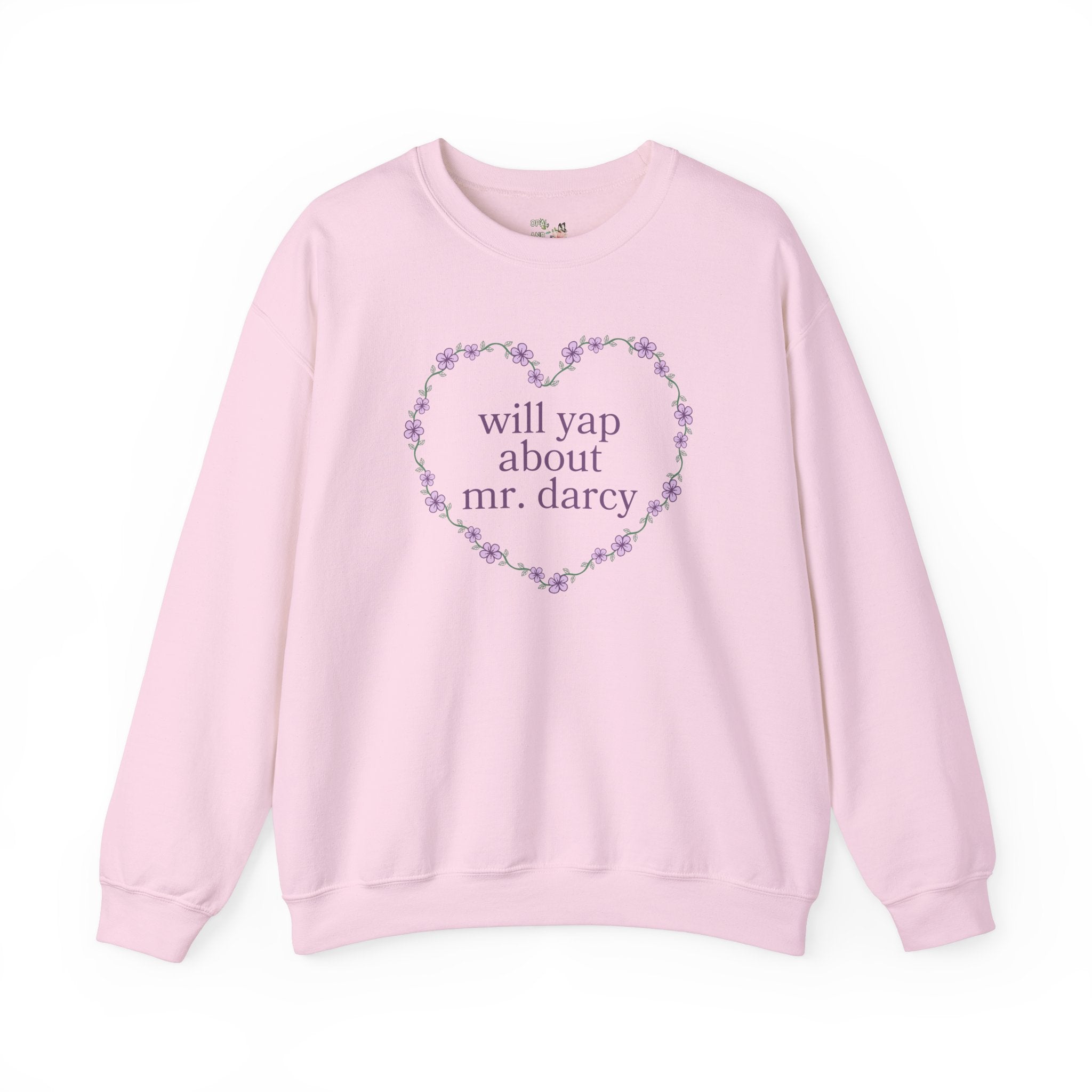 Pride and Prejudice Sweatshirt for Bookworm Who Loves Mr. Darcy, Funny Saying Classic Literature Shirt with Flowers, Book Lover Gift Idea - Opal and June