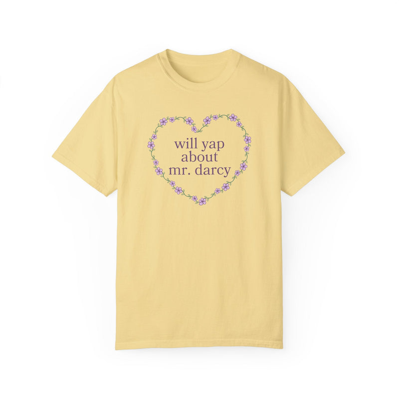 Pride and Prejudice Tee Shirt for Bookworm Who Loves Mr. Darcy, Funny Saying Classic Literature T-Shirt with Flowers, Book Lover Gift Idea - Opal and June