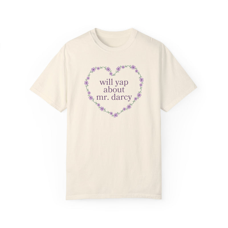 Pride and Prejudice Tee Shirt for Bookworm Who Loves Mr. Darcy, Funny Saying Classic Literature T-Shirt with Flowers, Book Lover Gift Idea - Opal and June