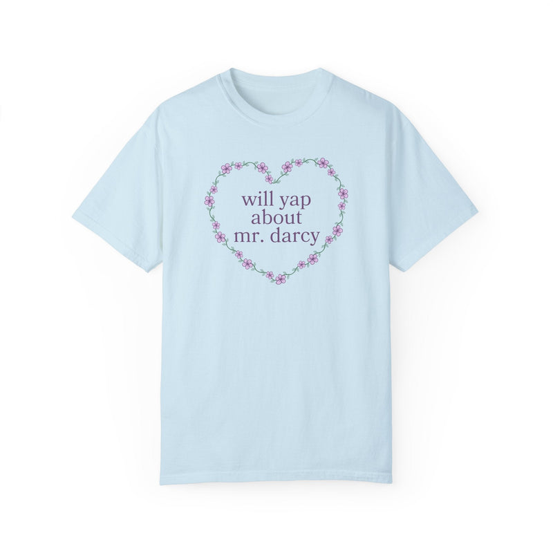 Pride and Prejudice Tee Shirt for Bookworm Who Loves Mr. Darcy, Funny Saying Classic Literature T-Shirt with Flowers, Book Lover Gift Idea - Opal and June
