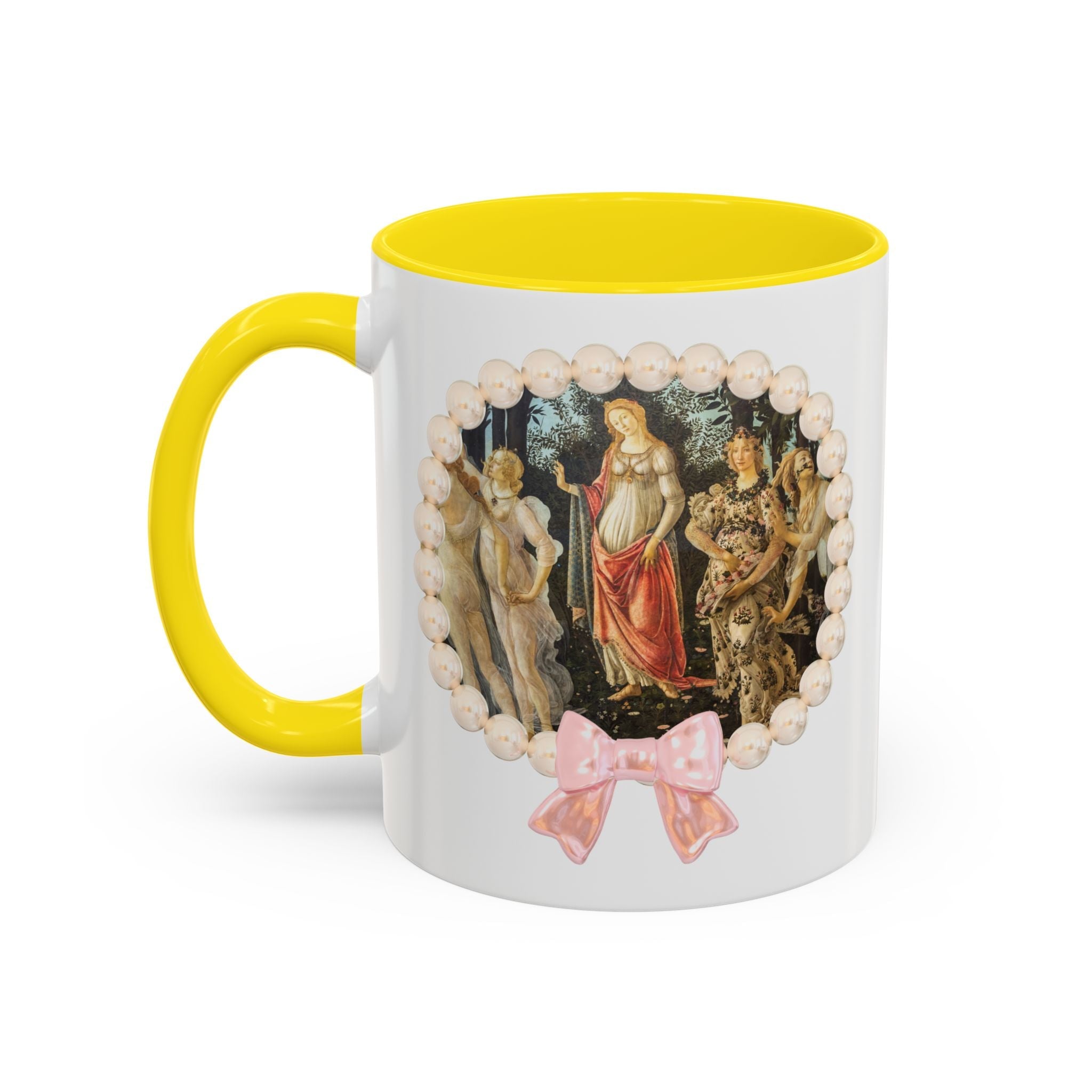 Primavera by Sandro Botticelli Coffee Mug: Italian Renaissance Famous Painting, 15th Century Artwork, Art History Present for Humanites Major - Opal and June
