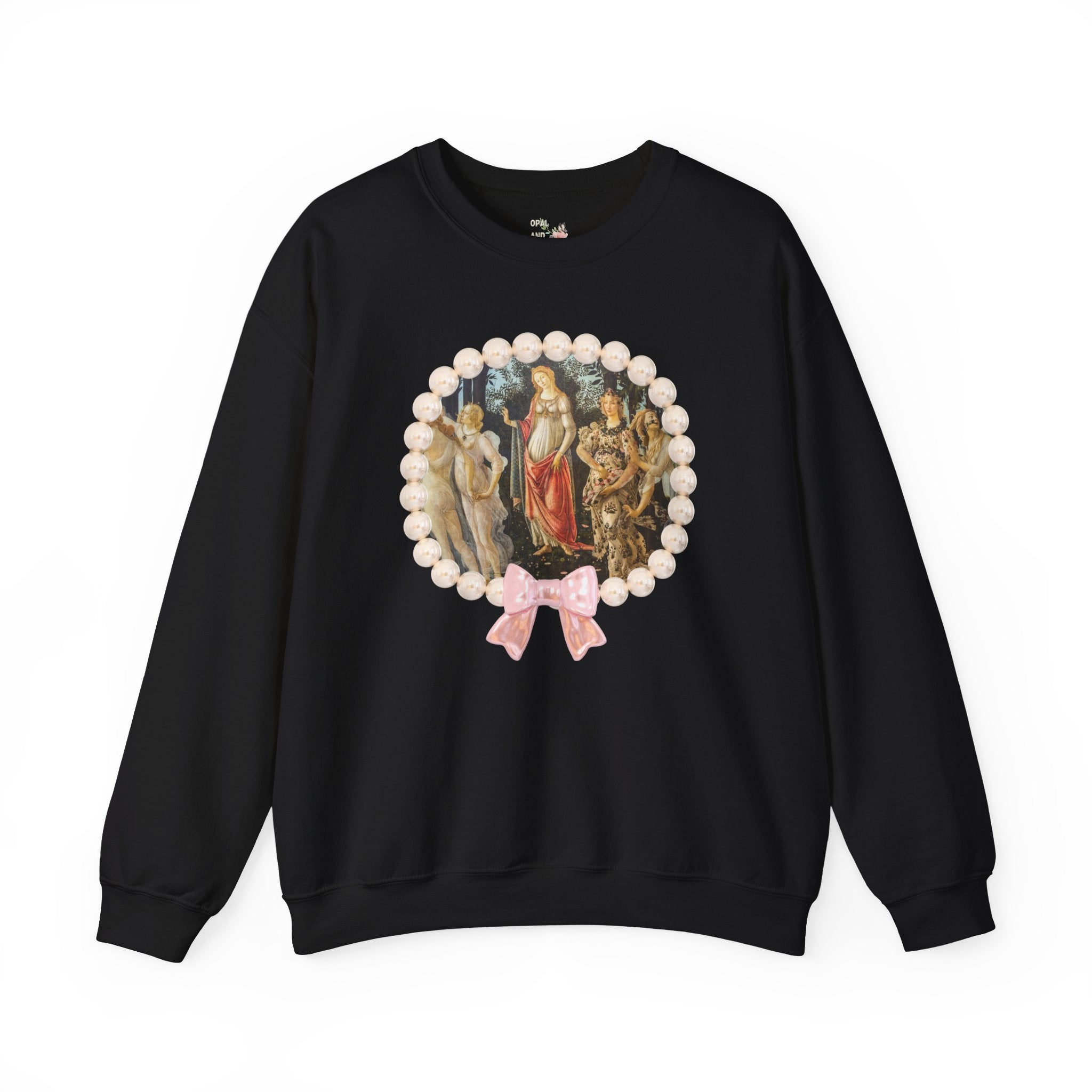 Primavera by Sandro Botticelli Sweatshirt: Italian Renaissance Famous Painting, 15th Century Artwork, Art History Present, Humanites Major - Opal and June